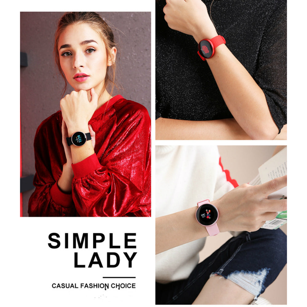 Womens Smart Sports Bracelet Touch Color Screen Watch