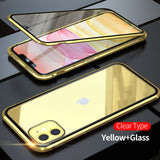 360 Magnetic Adsorption Metal Case For iPhone Double-Sided Glass Case(BUY 1 GET 1 FREE)