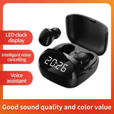 LED Clock Function Sport Bluetooth Earphone