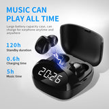 LED Clock Function Sport Bluetooth Earphone