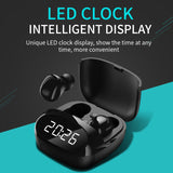 LED Clock Function Sport Bluetooth Earphone