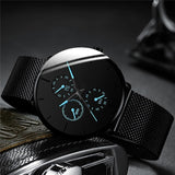 Reloj de negocios negro Reloj clásico de lujo