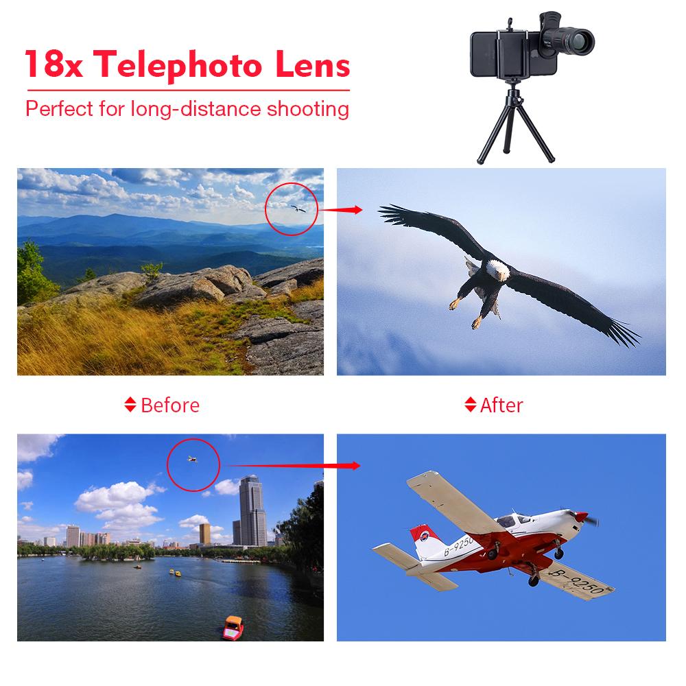 18X Telescope Zoom Lens Monocular Mobile Phone Camera Lens