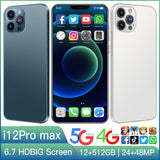 Teléfono inteligente Android i12promax de 6,7 pulgadas